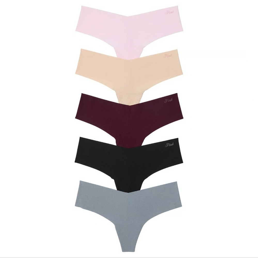 Victorias Secret Pink 5 Pack no show Thong panties